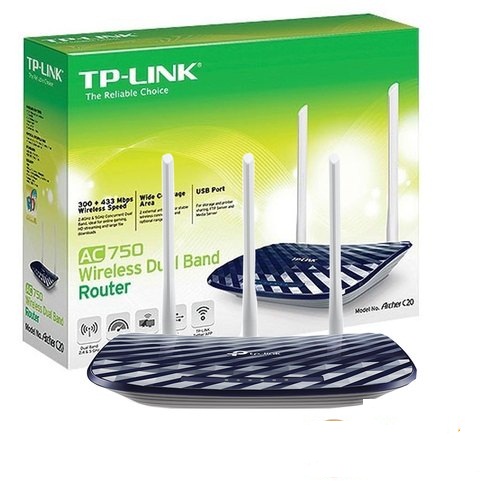 TP-LINK ARCHER C20/AC750 WIRELESS DUAL BAND ROUTER